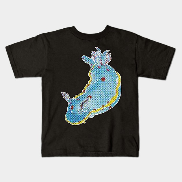 Halftone Nudibranch Pop Kids T-Shirt by yodelbat